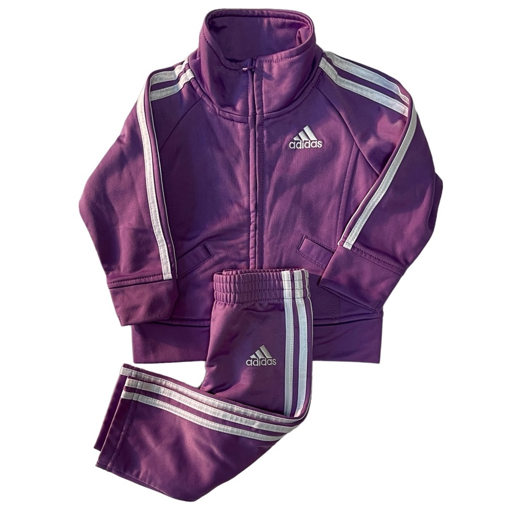 ADIDAS PURPLE 2 PIECE TRACKSUIT